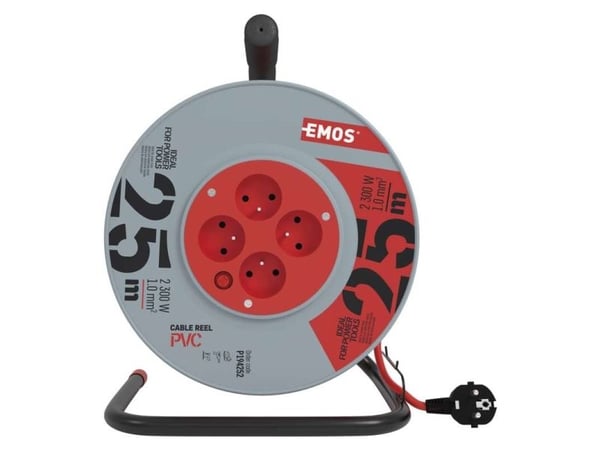 Emos P194252, 4 AC-pistorasia(a), Tyyppi F, 230 V, 4,8 A, 2300 W, 10 A