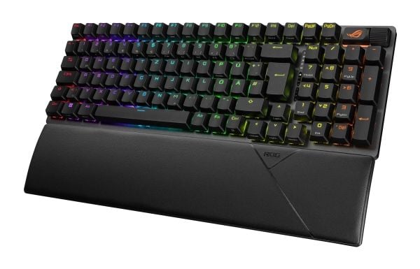 ASUS ROG Strix Scope II 96 - Tastatur - 96% - backlit - trådløs - USB, 2.4 GHz, Bluetooth 5.1 - tastsvitsj: ROG NX (hot-swappable) - svart