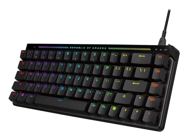 ASUS ROG Falchion Ace HFX, 65%, Langallinen, USB, Magnetic-mechanical key switch, RGB LED, Musta