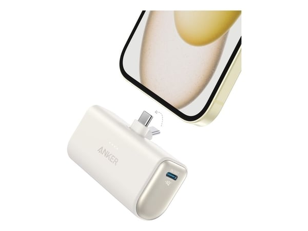 Anker Nano - Powerbank - 5000 mAh - 22,5 watt - 3 A (24-polet USB-C) - Svart stein