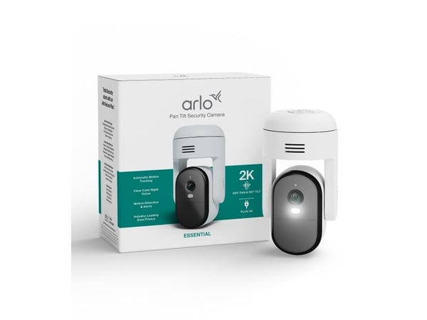 Arlo Essential 3 - Nettverksovervåkingskamera - PTZ - innendørs, utendørs - farge (Dag og natt) - 3 MP - 2304 x 1296 - lyd - trådløs - Wi-Fi