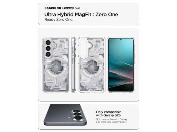 Spigen Zero One (Magfit), deksel, Samsung, Galaxy S26, 16 cm (6,3"), hvit