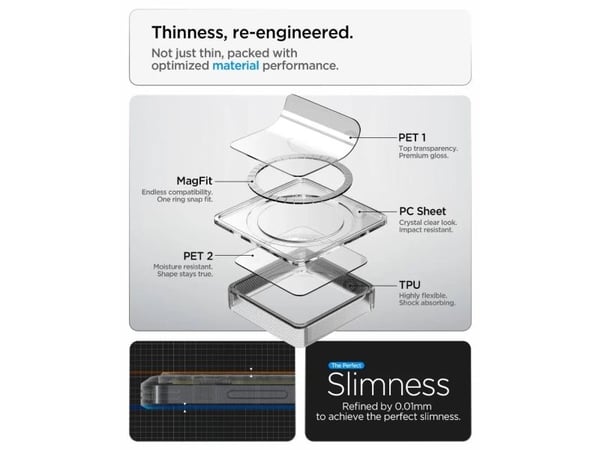 Spigen Zero One (Magfit), deksel, Samsung, Galaxy S26, 16 cm (6,3"), hvit