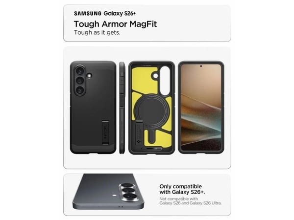 Spigen Tough Armor (Magfit), Mobilskal, Samsung, Galaxy S26+, 17 cm (6.7"), Svart