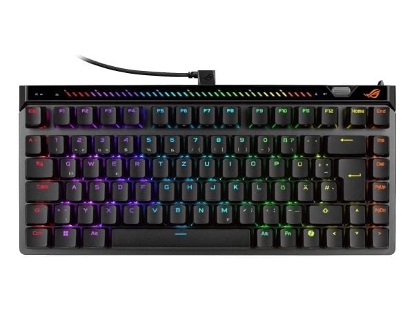 ASUS ROG Falchion Ace 75 HE, 75%, Koblet med ledninger (ikke trådløs), USB, Magnetic-mechanical key switch, RGB LED, Svart