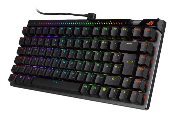 ASUS ROG Falchion Ace 75 HE, 75%, Koblet med ledninger (ikke trådløs), USB, Magnetic-mechanical key switch, RGB LED, Svart