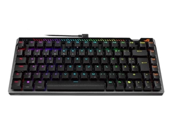 ASUS ROG Falchion Ace 75 HE, 75%, Koblet med ledninger (ikke trådløs), USB, Magnetic-mechanical key switch, RGB LED, Svart