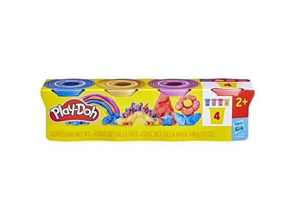 Play-Doh 4-pak spesial 340 g - glitrende metaller