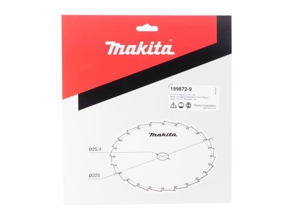 Makita 199872-9, Blad till röjsåg, Svart, UR012G, UR013G, 1 stk, 22,5 cm