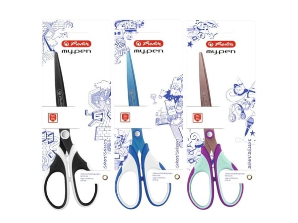 Herlitz 50027187, Barn, Rett kutt, Single/enkelt, Assorterte farger, Stål, Universell