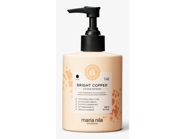 Maria Nila Bright Copper Colour Refresh Mask Gentle Nourishing Mask Without Permanent Color Pigments