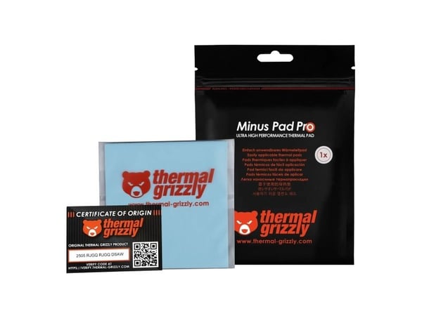 Thermal Grizzly Minus Pad Pro, Termisk pute, Svart, 100 mm, 100 mm, 1,5 mm, 1 stykker