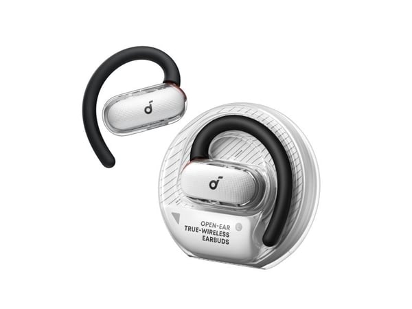 Anker Soundcore V40i - True wireless-hodetelefoner med mikrofon - åpent øre - over-øret-montering - Bluetooth - hvit