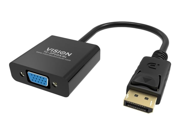 Vision Professional - Video adapter - DisplayPort (hann) til HD-15 (VGA) (hunn) - svart
