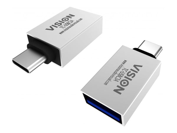 Vision - USB-adapter - USB-C (hann) til USB-type A (hunn) - USB 3.1 Gen 2 - hvit