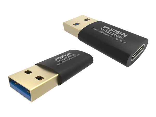 Vision Professional - USB-sovitin - USB Type A (han) til USB-C (hun) - USB 3.0 - lajittelu - lajittelu