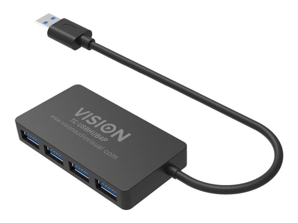 Vision - Hub - 4 x SuperSpeed USB 3.0 - stasjonær