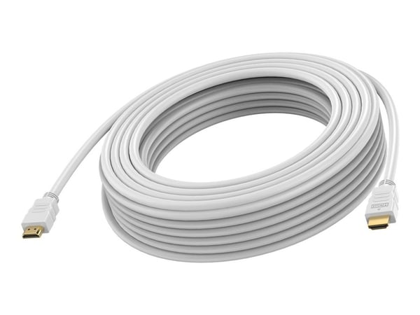 VISION - High Speed - HDMI-kabel - HDMI hann til HDMI hann - 15 m - dobbeltisolert - hvit - 8K 60Hz støtte, båndbredde på 48 Gbps