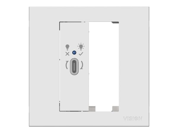 VISION TechConnect 3 - Modulkontaktplatta med insnäppsfästen - USB Typ C - vit