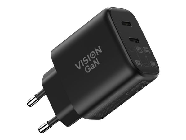 Vision TC-PUSBCEU/65, Sisätila, AC, 20 V, musta