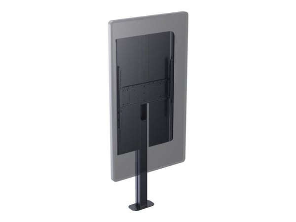 Vision - Stativ - fast - for digital skilt display - stål, aluminium - svart - skjermstørrelse: 55"-85" - monteringsgrensesnitt: inntil 600 x 400 m...