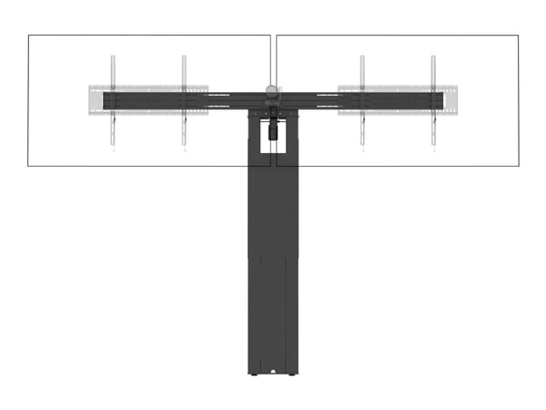 Vision VFM-F50/D - Stativ - motorisert - for 2 LCD/plasma-paneler - stål, aluminium - svart - skjermstørrelse: 55"-86" - monterbar fra gulv til vegg