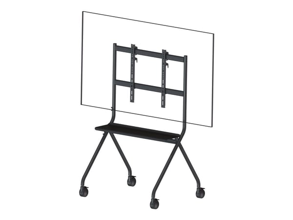 Vision VFM-F12 - Vogn - for LCD-skjerm - staffelistil - stål - matt svart - skjermstørrelse: 55"-100"