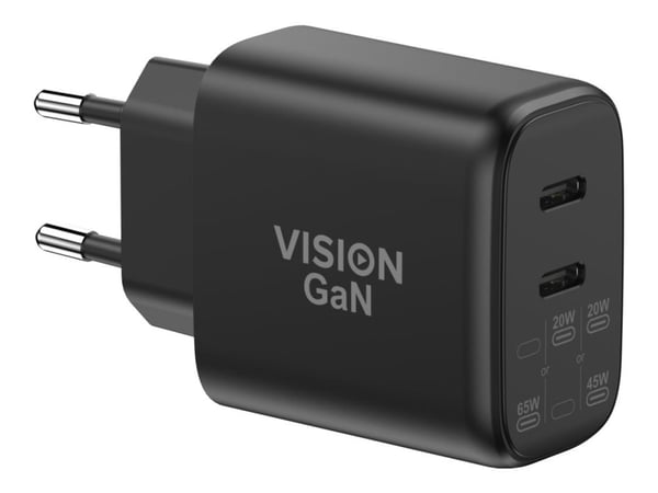 Vision TC-PUSBCEU/65, Sisätila, AC, 20 V, musta