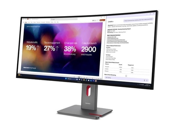 Lenovo ThinkVision P40WD-40 - LED-skärm - böjd - 40" (39.7" visbar) - 5120 x 2160 5K @ 120 Hz - IPS - 400 cd/m² - 2000:1 - HDR10 - 4 ms - Thunderbo...