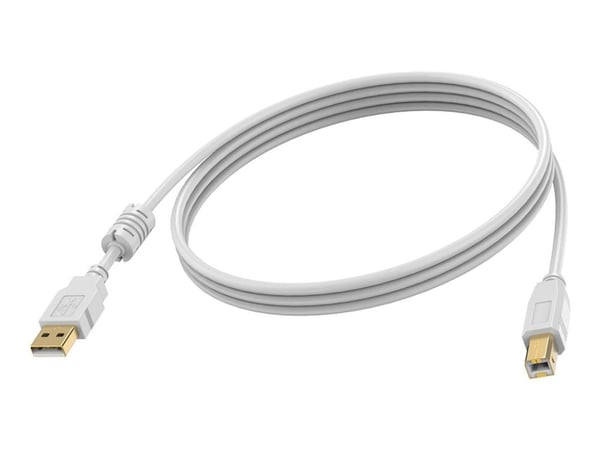 Vision Techconnect - USB-kabel - USB-type B (hann) til USB (hann) - USB 2.0 - 2 m - hvit