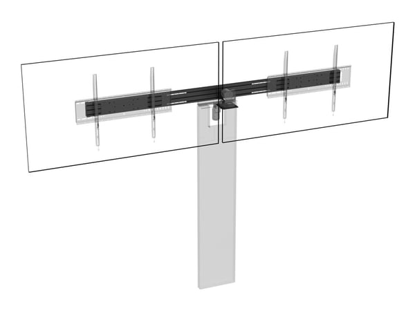 Vision VFM-F50_DL - Monteringskomponent (skinne) - for 2 LCD/plasma-paneler - aluminium - svart - skjermstørrelse: up to 86" - veggmonterbar, gulvs...