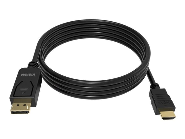 VISION - Adapterkabel - DisplayPort hann til HDMI hann - 2 m - svart - 8K 60Hz støtte