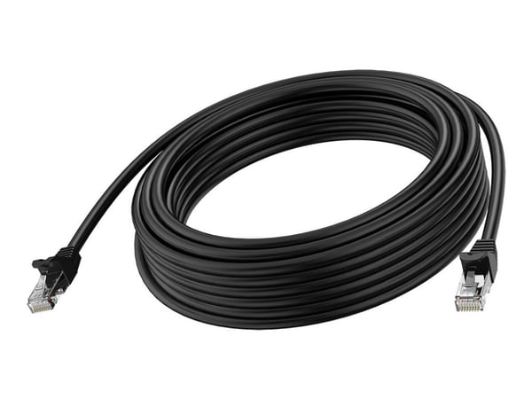 Vision - Nettverkskabel - RJ-45 (hann) til RJ-45 (hann) - 3 m - 6.2 mm - STP - CAT 6a - formstøpt, uten hindringer - svart