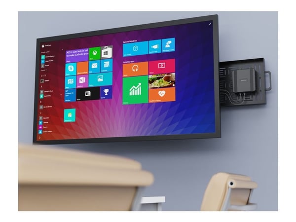 Vision VFM-W8X6S - Monteringssett (veggmontering) - tungt, vippebart - for flat panel / mini PC - kaldvalset stål - svart - skjermstørrelse: 47"-90"