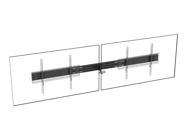 Vision VFM-F50_DL - Monteringskomponent (skinne) - for 2 LCD/plasma-paneler - aluminium - svart - skjermstørrelse: up to 86" - veggmonterbar, gulvs...