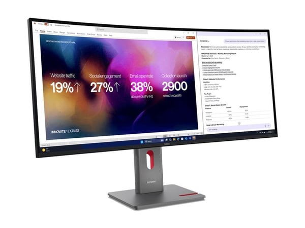 Lenovo ThinkVision P40WD-40 - LED-skärm - böjd - 40" (39.7" visbar) - 5120 x 2160 5K @ 120 Hz - IPS - 400 cd/m² - 2000:1 - HDR10 - 4 ms - Thunderbo...