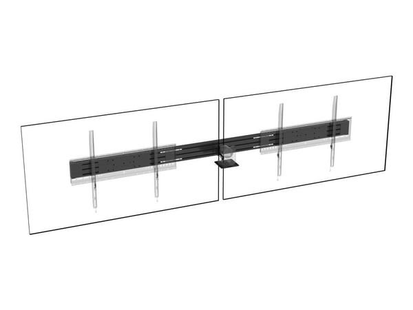 Vision VFM-F50_DL - Monteringskomponent (skinne) - for 2 LCD/plasma-paneler - aluminium - svart - skjermstørrelse: up to 86" - veggmonterbar, gulvs...