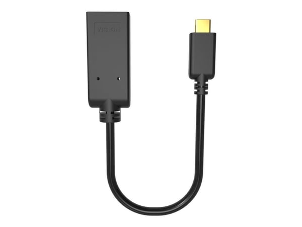 VISION - Videokort - USB-C hane till HDMI hona - svart - 4K60Hz (3840 x 2160) stöd