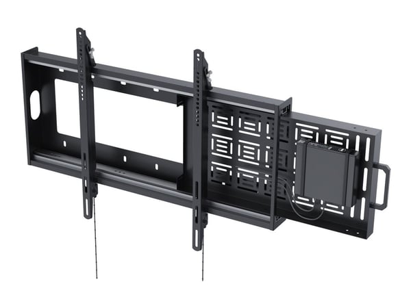 Vision VFM-W8X6S - Monteringssett (veggmontering) - tungt, vippebart - for flat panel / mini PC - kaldvalset stål - svart - skjermstørrelse: 47"-90"