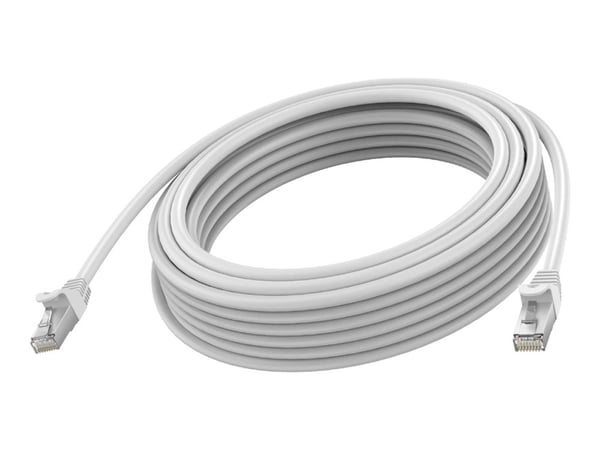 Vision - Nettverkskabel - RJ-45 (hann) til RJ-45 (hann) - 5 m - 6.2 mm - STP - CAT 6a - formstøpt, uten hindringer - hvit