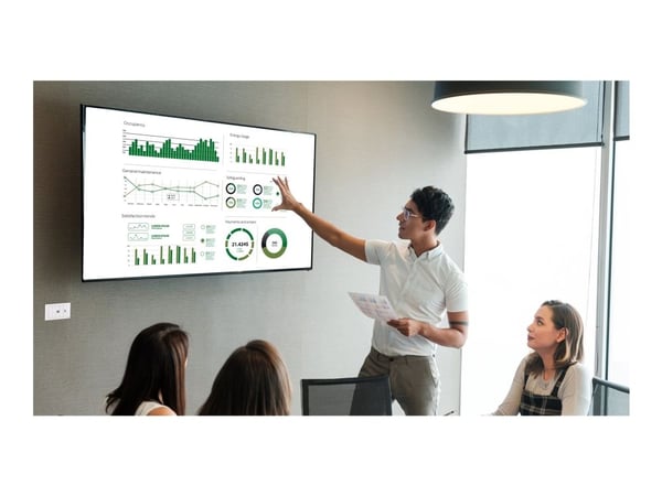 VISION TechConnect - Platta för plan montering - 3m - väggmontering - vit - 2-gang - 2 portar