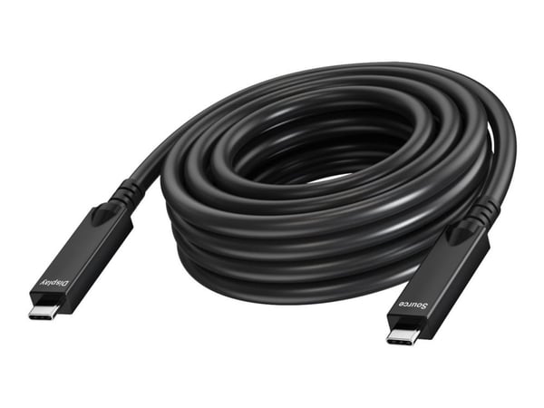 Vision - USB-kabel - USB-C (hann) til USB-C (hann) - USB 3.2 Gen 1 / DisplayPort 2.1 - 3 A - 10 m - Active Optical Cable (AOC), USB Power Delivery ...