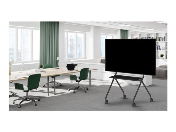 Vision VFM-F12 - Vogn - for LCD-skjerm - staffelistil - stål - matt svart - skjermstørrelse: 55"-100"