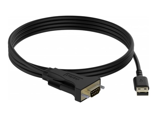 Vision USB to Serial Adaptor - Seriell adapter - USB - RS-232 - svart