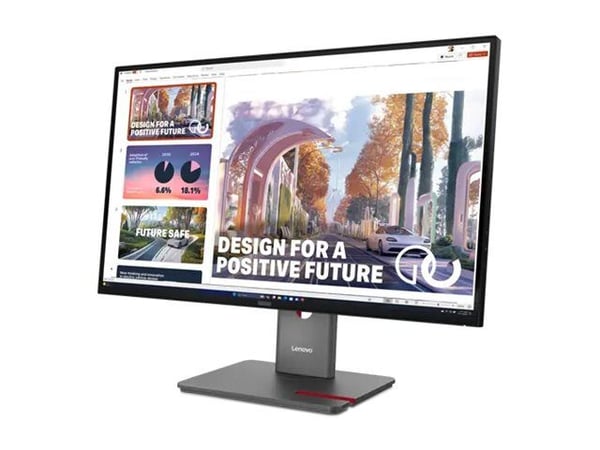 Lenovo ThinkVision P27QD-40 - LED-skjerm - 27" - 2560 x 1440 QHD @ 120 Hz - IPS - 350 cd/m² - 1500:1 - 4 ms - HDMI, DisplayPort, USB-C - ravnsort -...