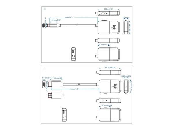 VISION - Sender og mottaker - trådløs video/lyd-utvider - HDMI, Wi-Fi 5