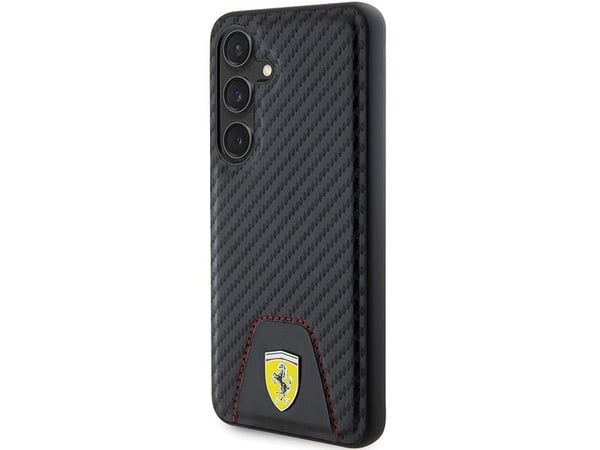 Samsung Galaxy S24 Ferrari-deksel Carbon Stitched Bottom (FEHCS24SN3PUK) svart farge