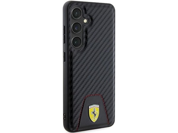 Samsung Galaxy S24 Ferrari-deksel Carbon Stitched Bottom (FEHCS24SN3PUK) svart farge