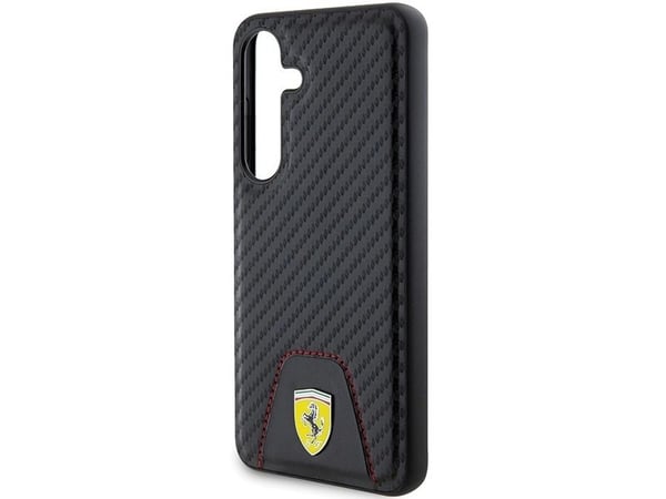 Samsung Galaxy S24 Ferrari-deksel Carbon Stitched Bottom (FEHCS24SN3PUK) svart farge