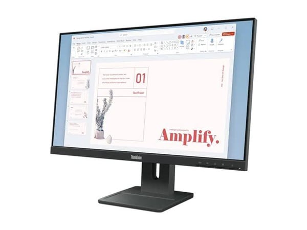 Lenovo ThinkVision E24-40 - LED-skjerm - 24" (23.8" synlig) - 1920 x 1080 Full HD (1080p) @ 100 Hz - IPS - 250 cd/m² - 1300:1 - 4 ms - HDMI, VGA, D...